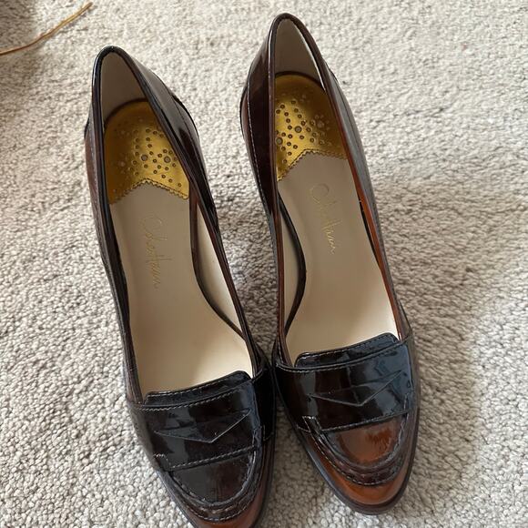 Cole Han Nike Air Patent Leather Heeled Loafer - Picture 1 of 4